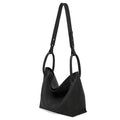 Commuter Genuine Leather Shoulder Crossbody Bucket Handbag