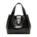 Genuine Leather Top-Handle Crossbody Tote Bag