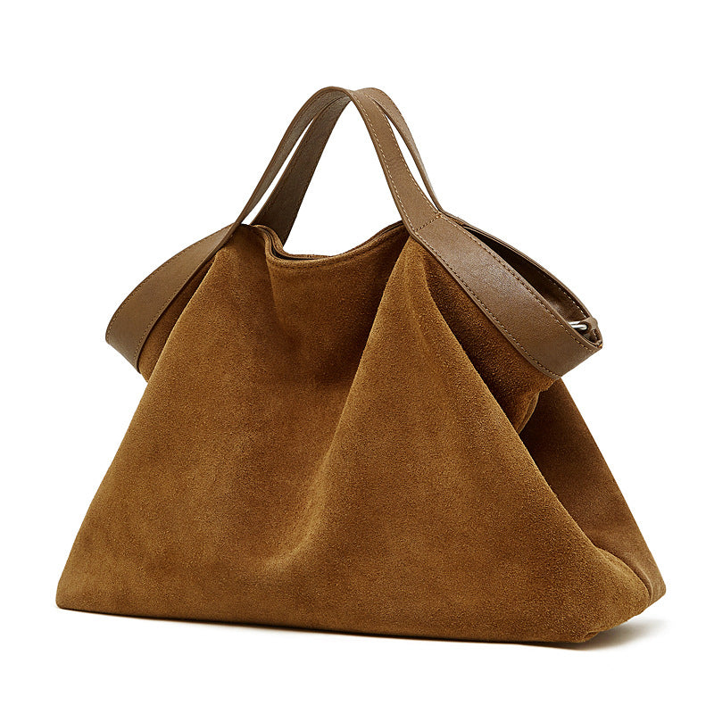 Retro Chic Crossbody Tote Bag With Top Handles