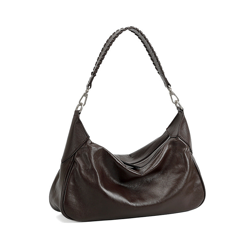 Genuine Leather Crossbody Handheld Underarm Bag