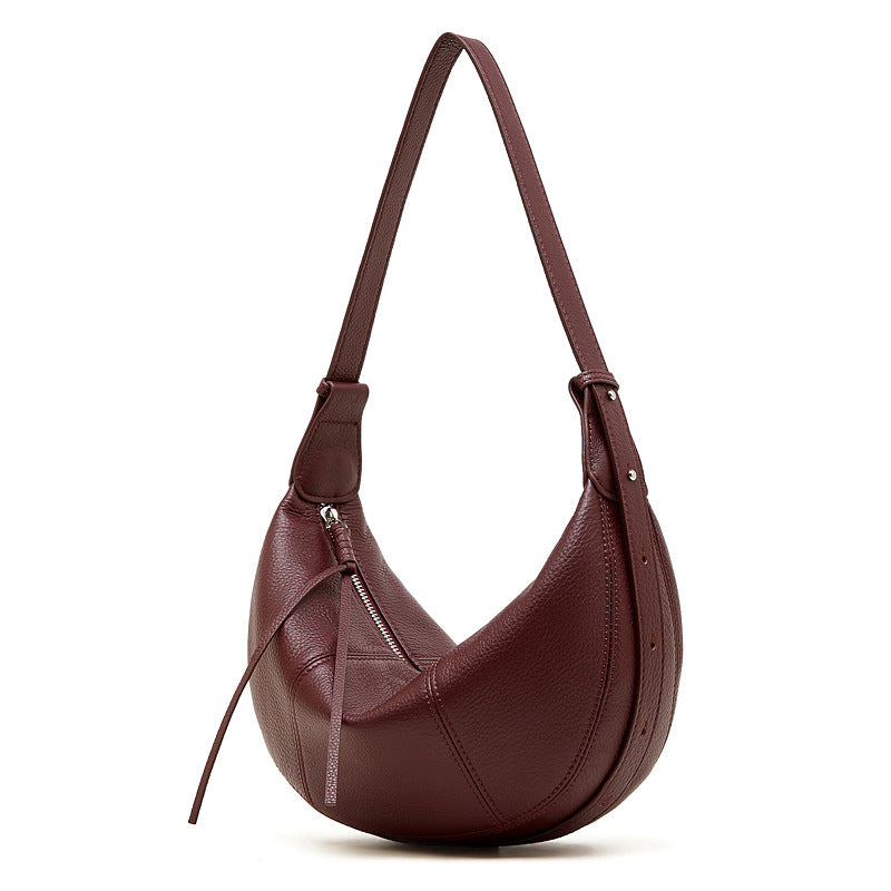 Commuter Genuine Leather Shoulder Crossbody Dumpling Bag