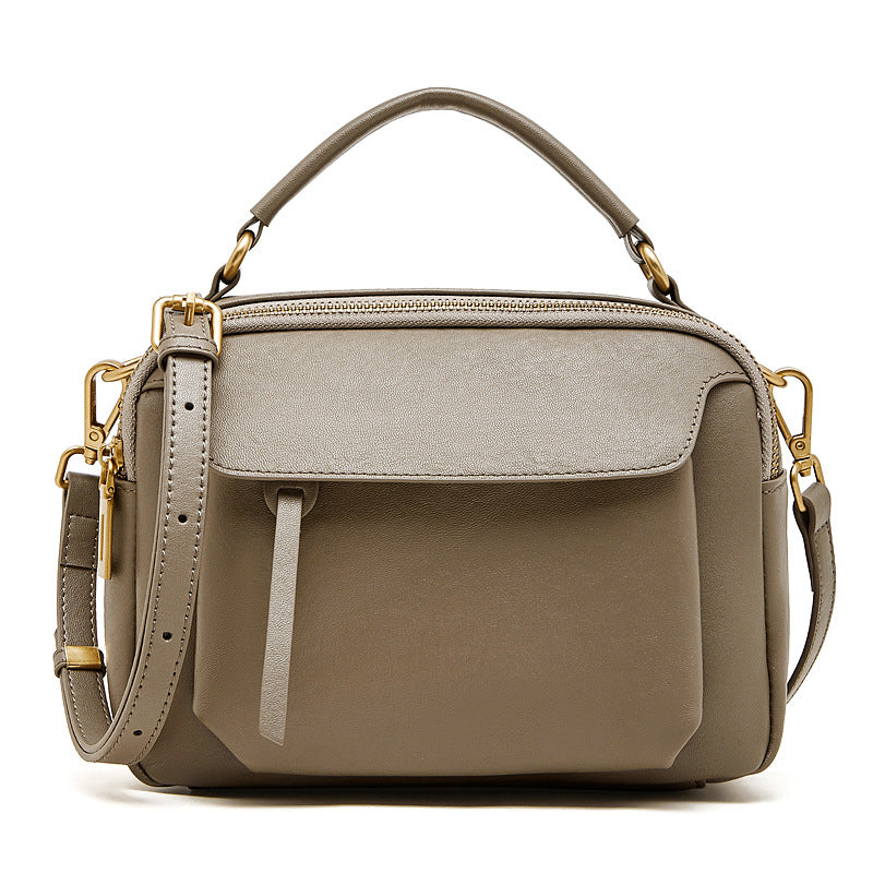Vintage Single-Strap Crossbody Bag With Top Handle