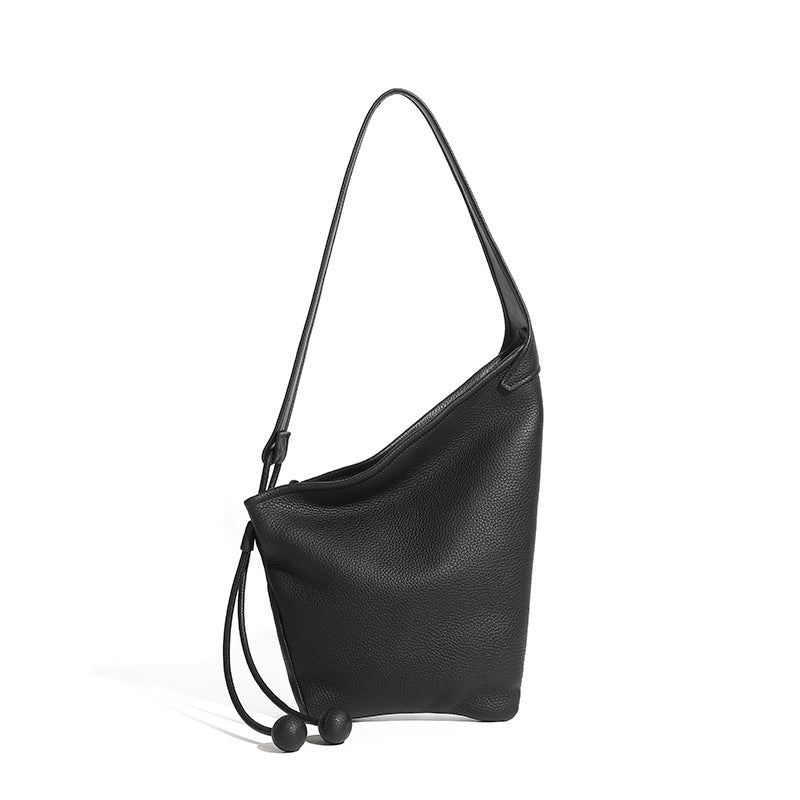 Genuine Leather Shoulder Crossbody Dumpling Bag