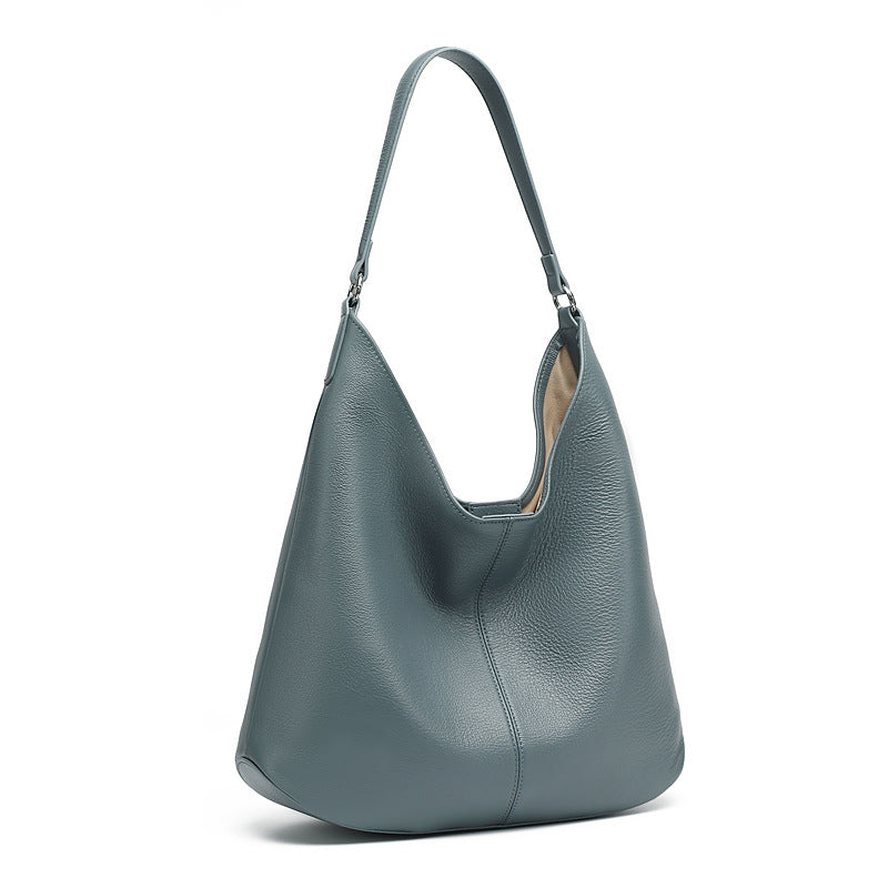 Large Capacity Genuine Leather Shoulder Crossbody Tote Bag