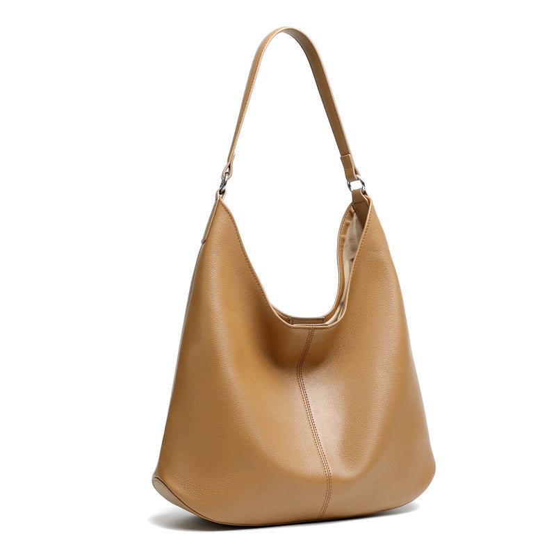 Large Capacity Genuine Leather Shoulder Crossbody Tote Bag