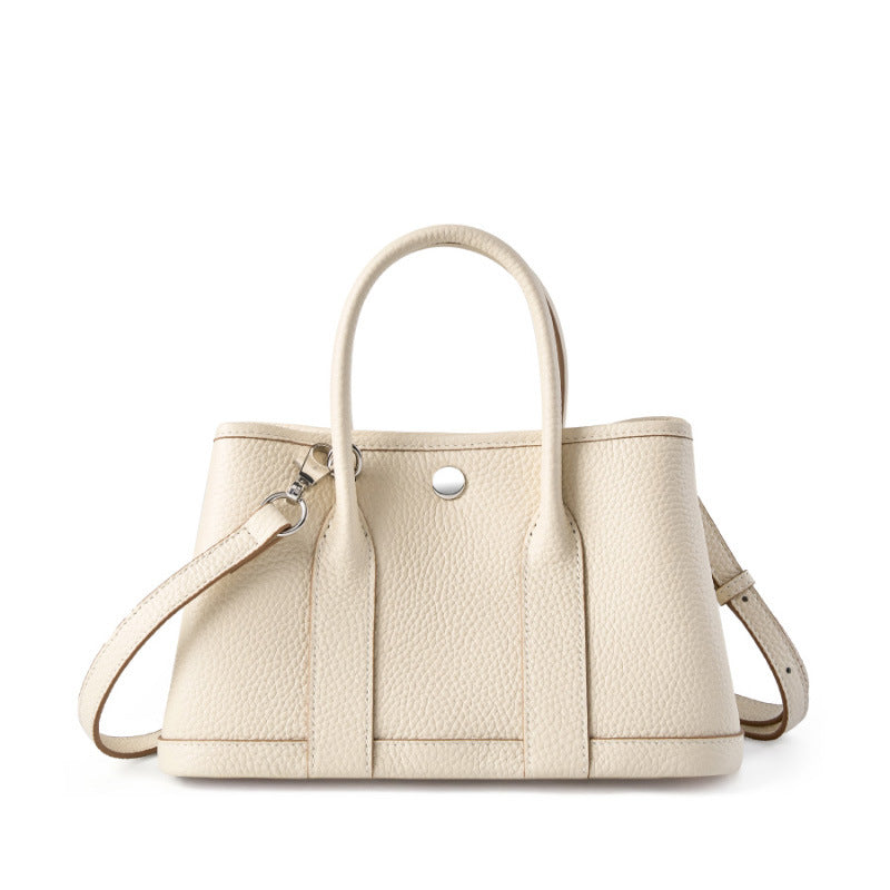 Vintage Genuine Leather Crossbody Top-Handle Bucket Bag