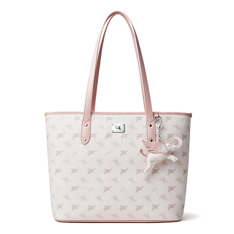 Genuine Leather Top-Handle Tote Bag