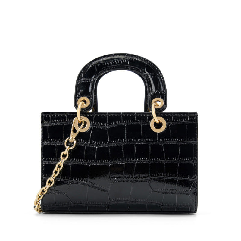 Genuine Leather Top-Handle Lady Dior Bag