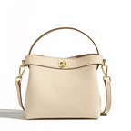 Genuine Leather Shoulder Crossbody Handbag Bucket Bag