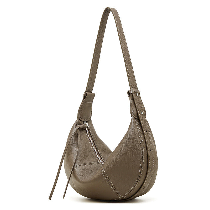 Commuter Genuine Leather Shoulder Crossbody Dumpling Bag
