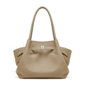 Genuine Leather Top-Handle Crossbody Tote Bag
