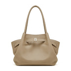 Genuine Leather Top-Handle Crossbody Tote Bag
