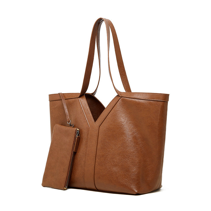 Genuine Leather Shoulder Handbag Tote Bag