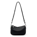 Genuine Leather Top-Handle Underarm Crossbody Bag