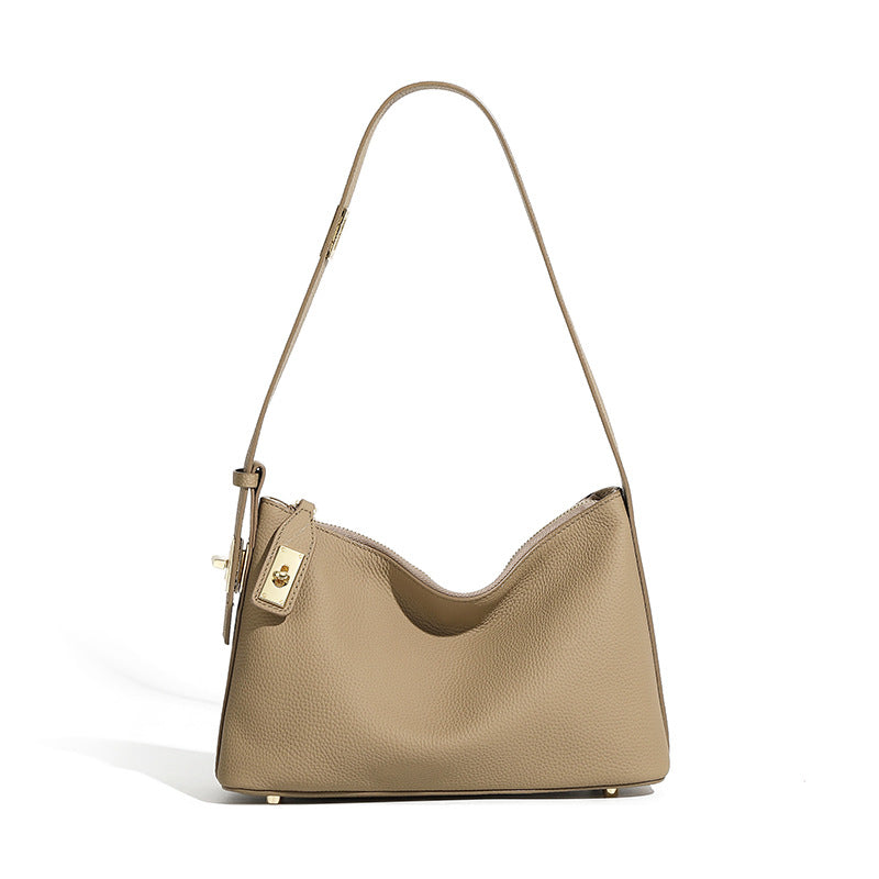 Commuter Genuine Leather Shoulder Crossbody Dumpling Handbag