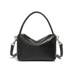 Genuine Leather Top-Handle Pillow Crossbody Bag