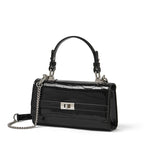 Genuine Leather Top-Handle Crossbody Small Square Bag