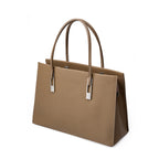 Vintage Genuine Leather Tote Bag With Top Handles