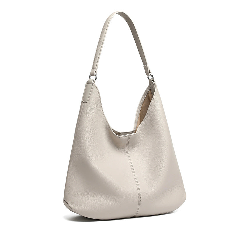Large Capacity Genuine Leather Shoulder Crossbody Tote Bag