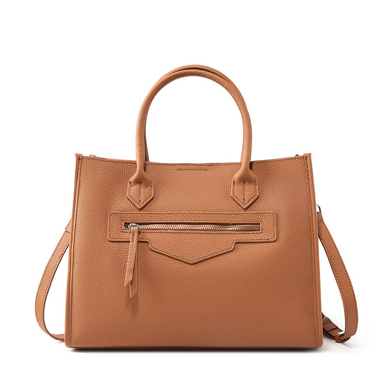 Genuine Leather Crossbody Handheld Briefcase
