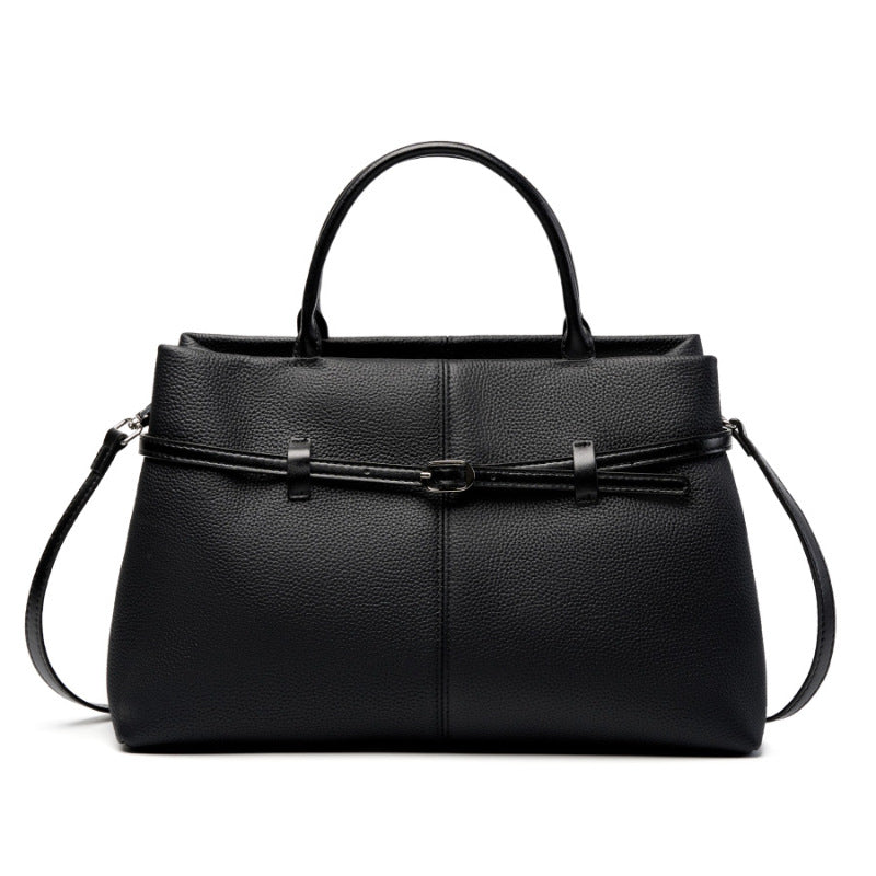 Commuter Shoulder Tote Bag With Top Handles