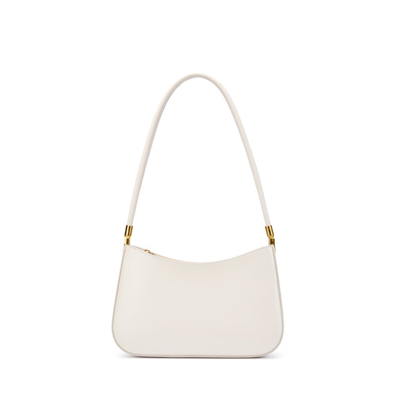 Genuine Leather Shoulder Crossbody Baguette Bag