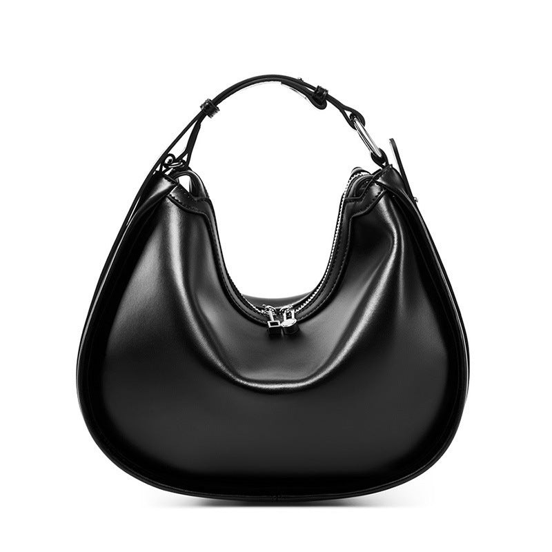 Vintage Single-Shoulder Crossbody Top-Handle Crescent Bag