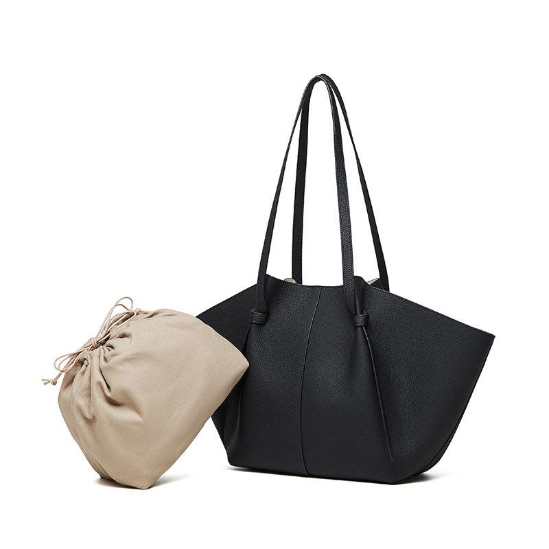 Fashion Genuine Leather Single-Shoulder Top-Handle Tote Bag