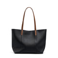 Vintage Genuine Leather Shoulder Tote Bag With Top Handles