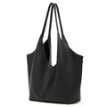 Genuine Leather Top-Handle Underarm Tote Bag