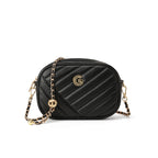 Genuine Leather Shoulder Crossbody Square Bag