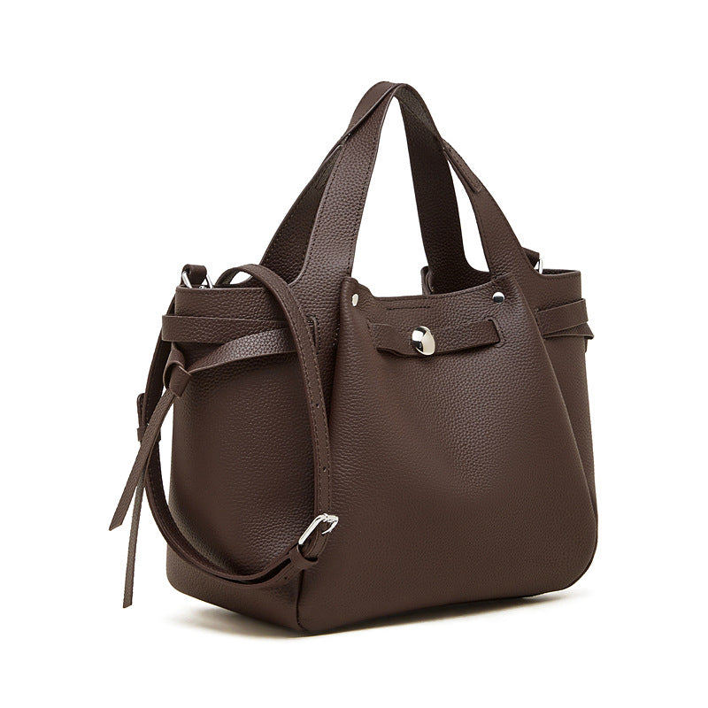 Large Capacity Top-Handle Crossbody Tote Bag
