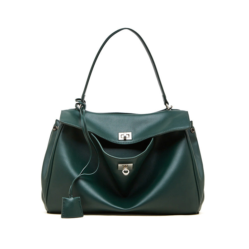 Work Tote Bag with Top Handle and Turn-Lock Closure