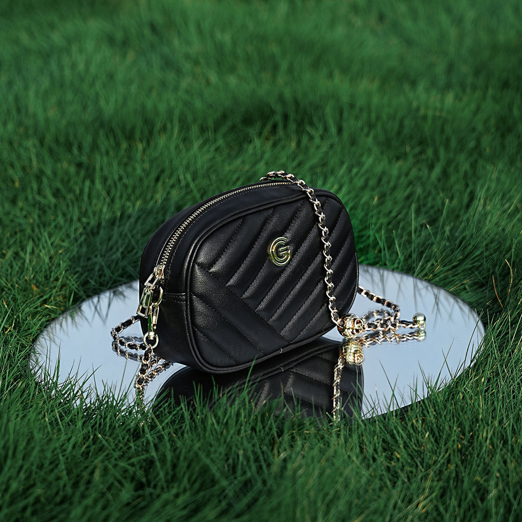 Genuine Leather Small Square Crossbody Bag