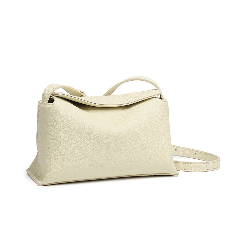 Commuter Genuine Leather Shoulder Crossbody Pillow Bag