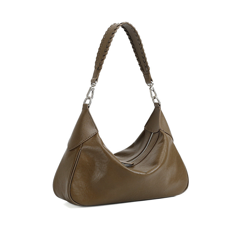 Genuine Leather Crossbody Handheld Underarm Bag