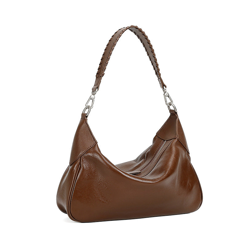 Genuine Leather Crossbody Handheld Underarm Bag