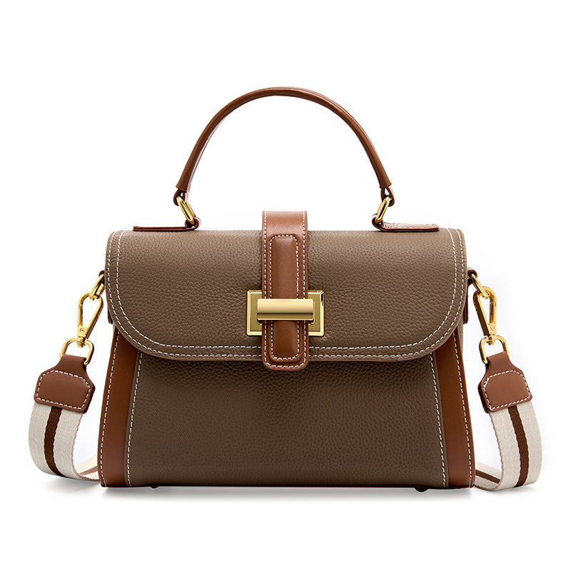 Vintage Single-Strap Crossbody Bag With Top Handle