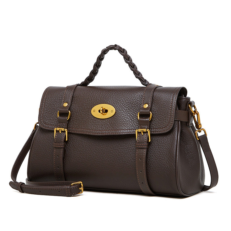 Genuine Leather Shoulder Crossbody Handbag Messenger Bag