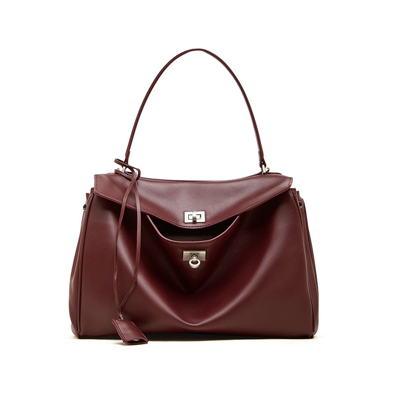 Work Tote Bag with Top Handle and Turn-Lock Closure