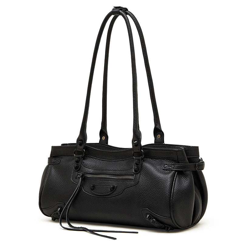 Genuine Leather Shoulder Crossbody Handbag Motorcycle Bag