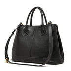 Stylish Genuine Leather Shoulder Tote Bag With Top Handles