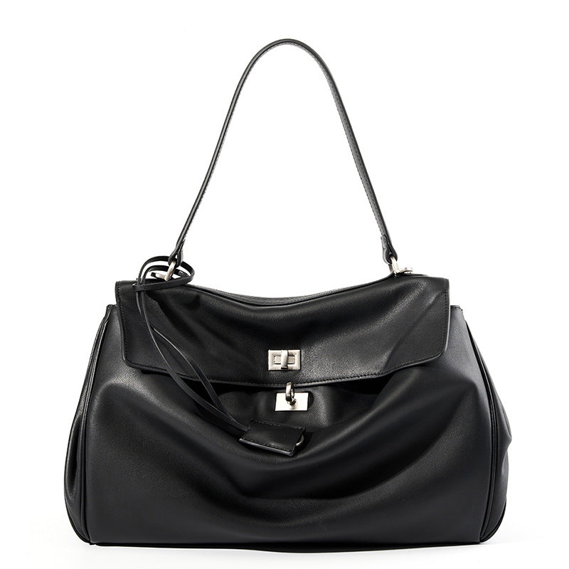 Work Tote Bag with Top Handle and Turn-Lock Closure