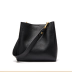 Vintage Genuine Leather Shoulder Top Handle Bucket Bag