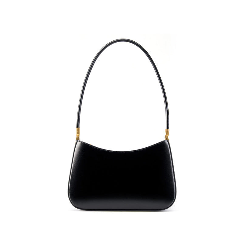 Genuine Leather Shoulder Crossbody Baguette Bag