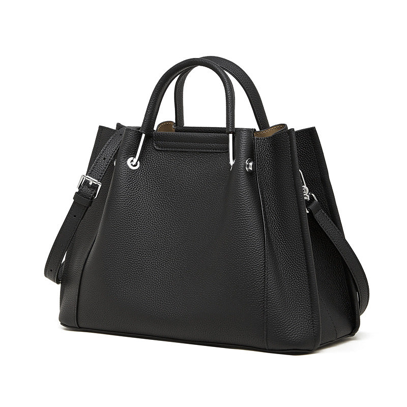 Commuter Genuine Leather Top Handle Shoulder Crossbody Bag