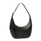Genuine Leather Top-Handle Dumpling Crossbody Bag