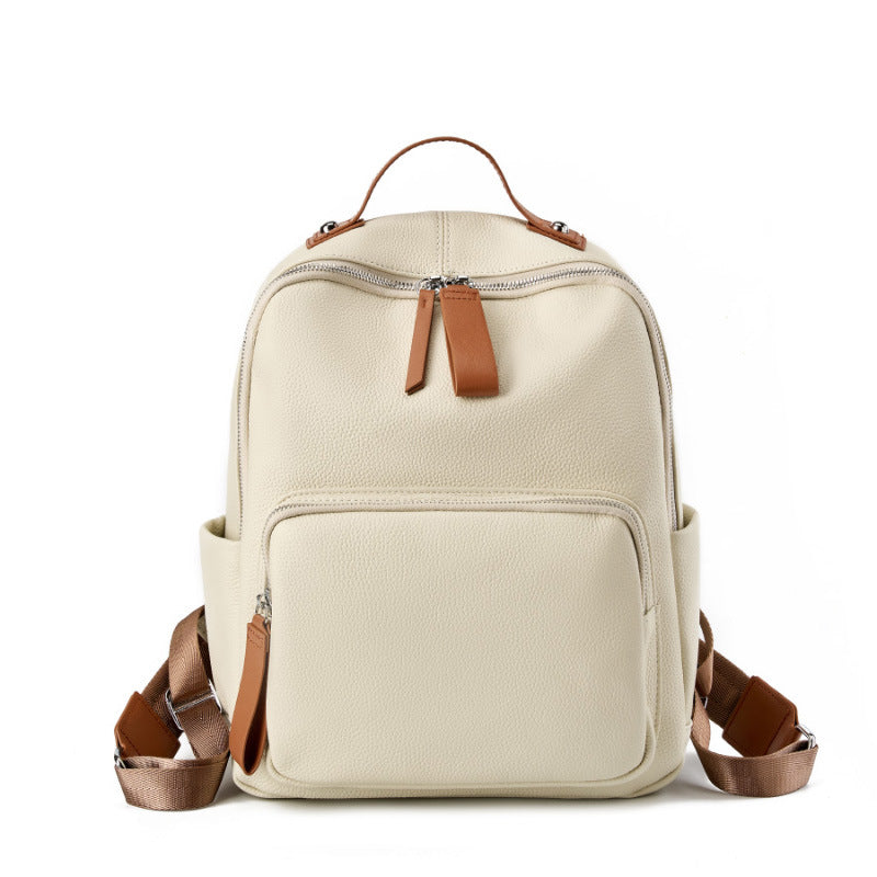 Large Capacity Genuine Leather Laptop Backpack