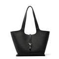 Commuter Genuine Leather Tote Bag With Top Handles And Shoulder Strap