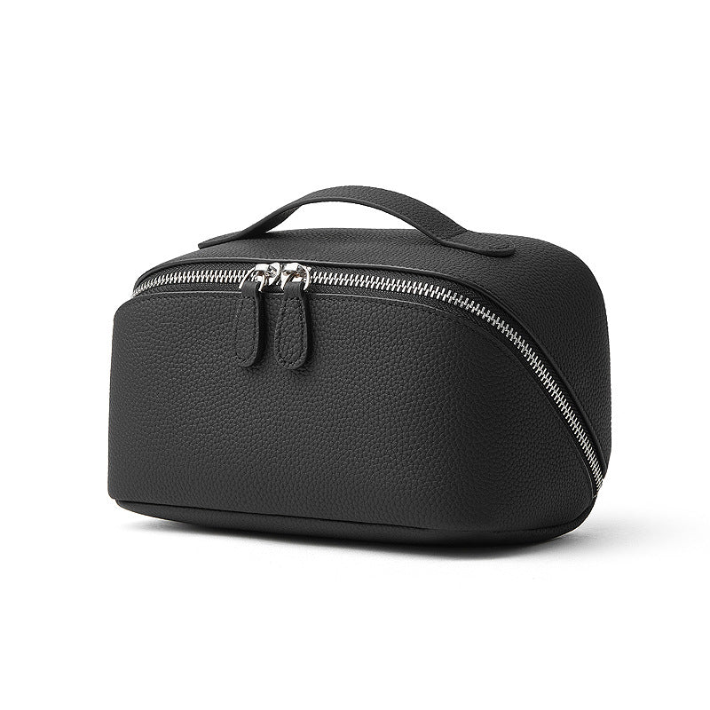 Genuine Leather Travel Makeup Handbag